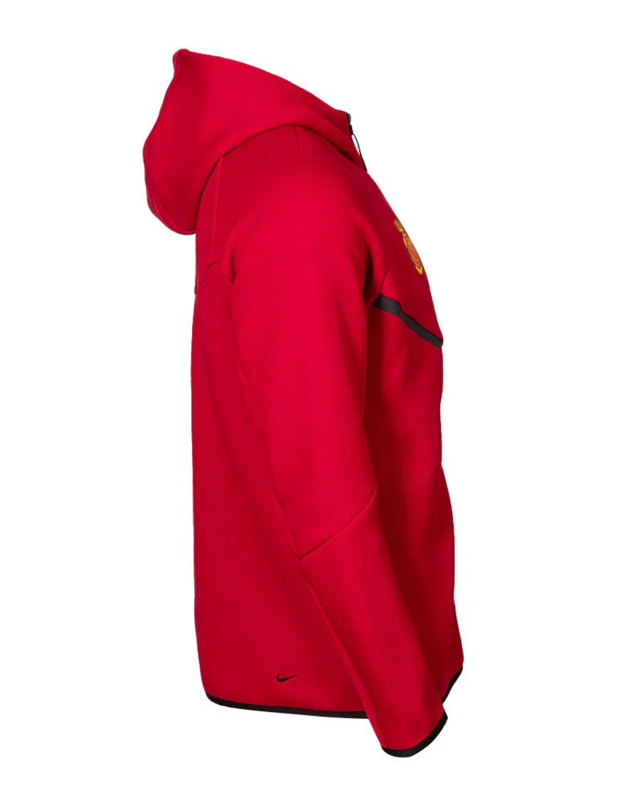 Chaqueta con Capucha Tech Fleece Cortavientos Roja - Image 3