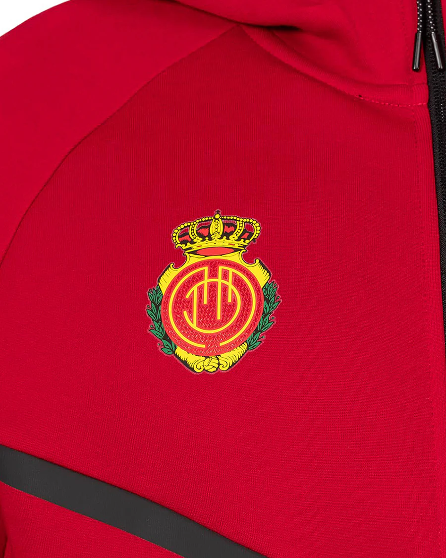 Chaqueta con Capucha Tech Fleece Cortavientos Roja - Image 4