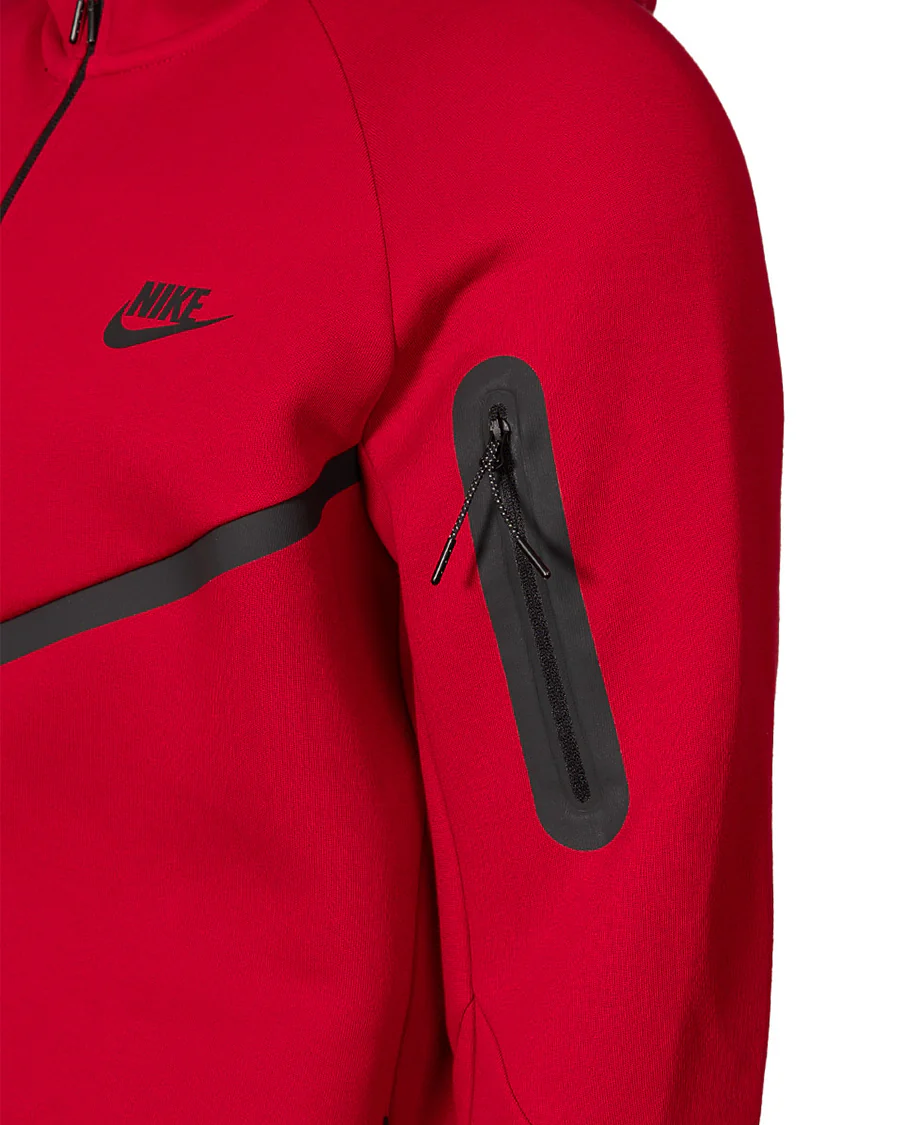 Chaqueta con Capucha Tech Fleece Cortavientos Roja - Image 7