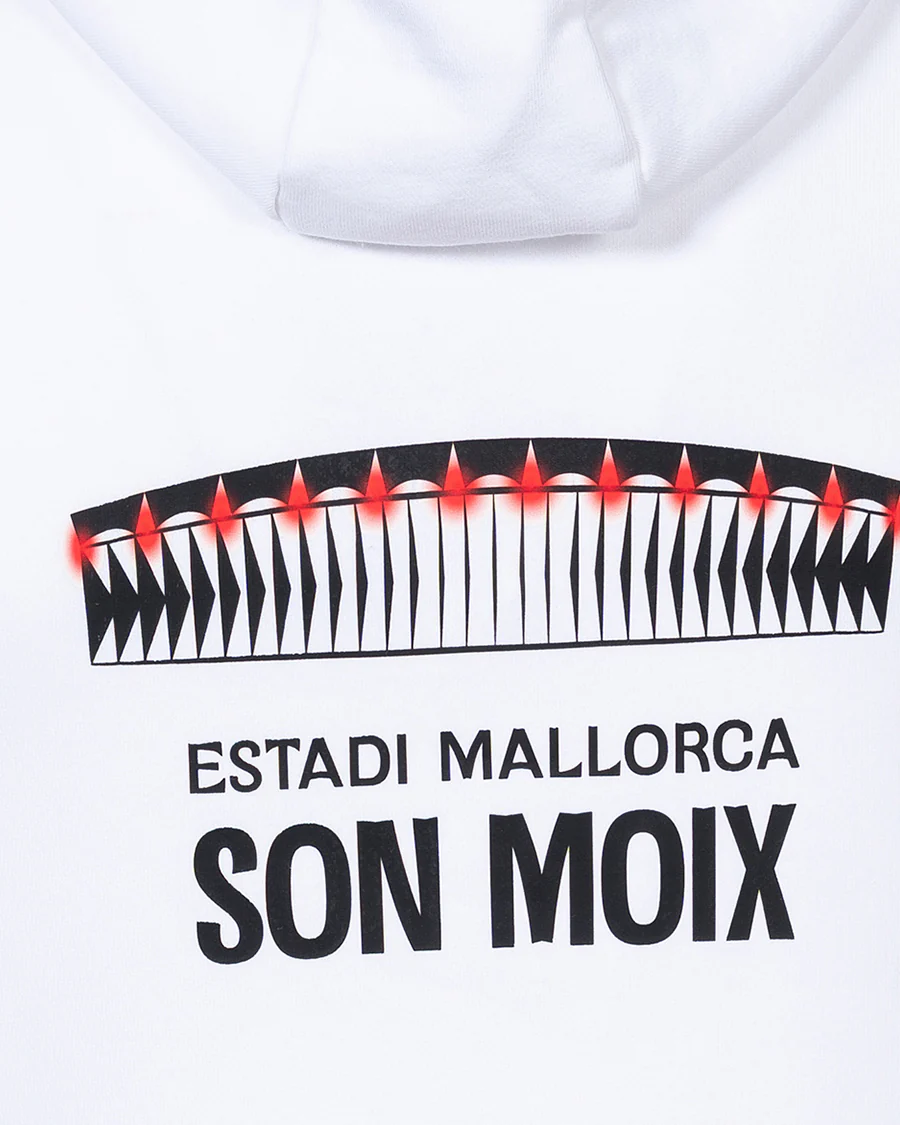 Sudadera con Capucha Fanswear Estadi Mallorca Son Moix Blanca Niño - Image 7