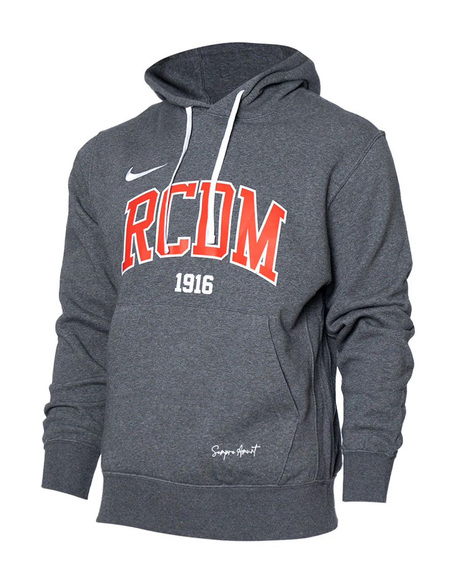 Sudadera RCD Mallorca Fanswear Hoodie 2023-2024 - Niño Charcoal Heather-White